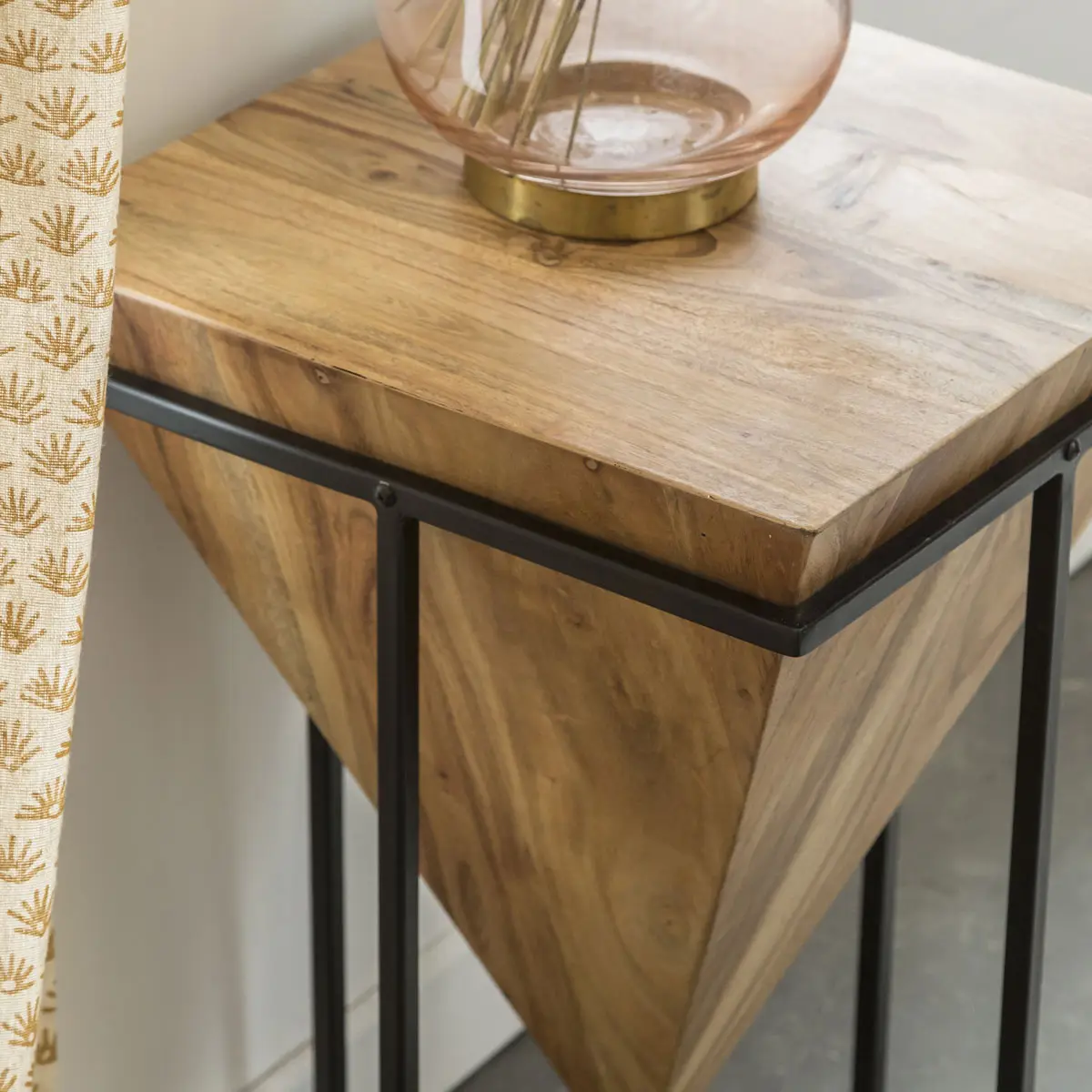 Albert Solid Acacia Wood Side Table - Image 6