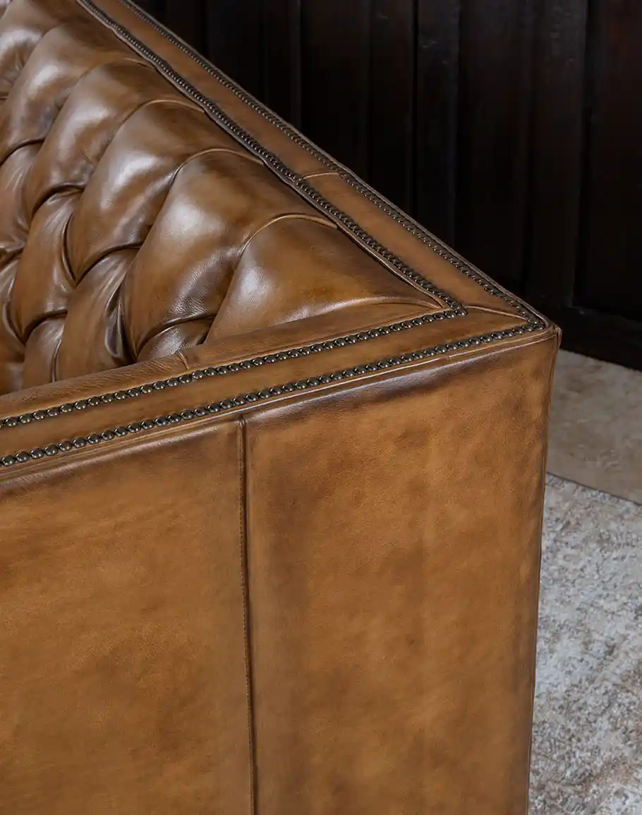Kayvon Tufted Leather Sofa - Image 9