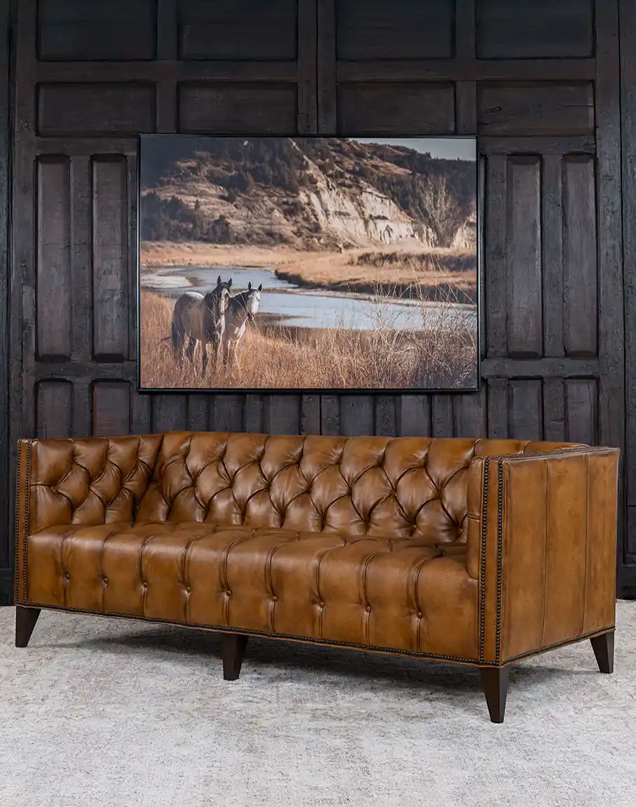 Kayvon Tufted Leather Sofa - Image 2