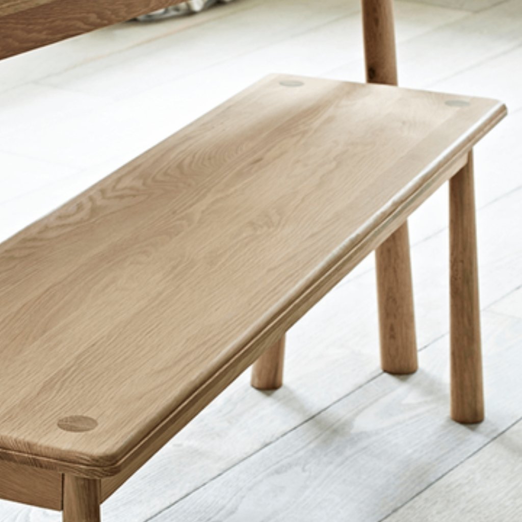 Ella Scandinavian Style Oak Wood Bench - Image 4