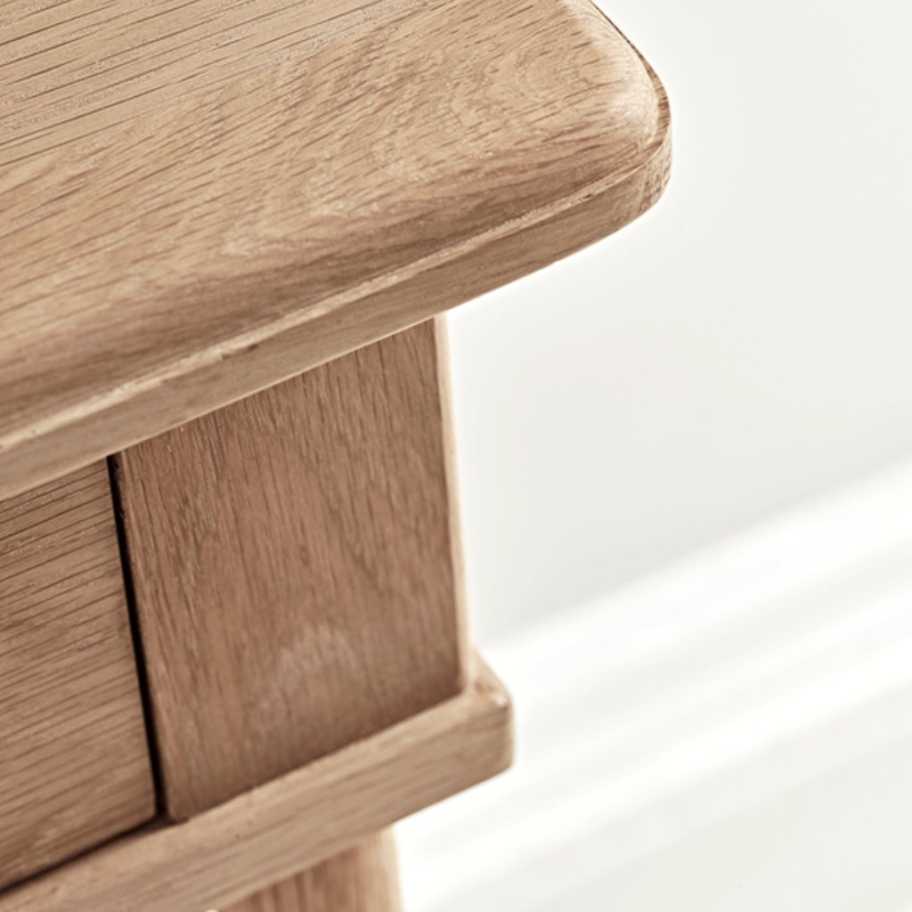 Ella Scandinavian Style Oak Wood Console Table - Image 5