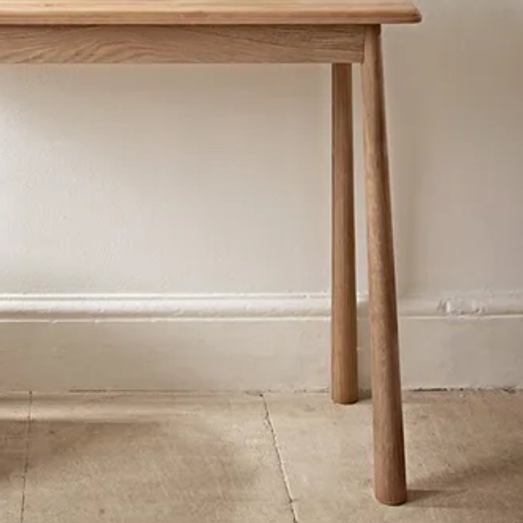 Ella Scandinavian Style Oak Wood Study Table - Image 3