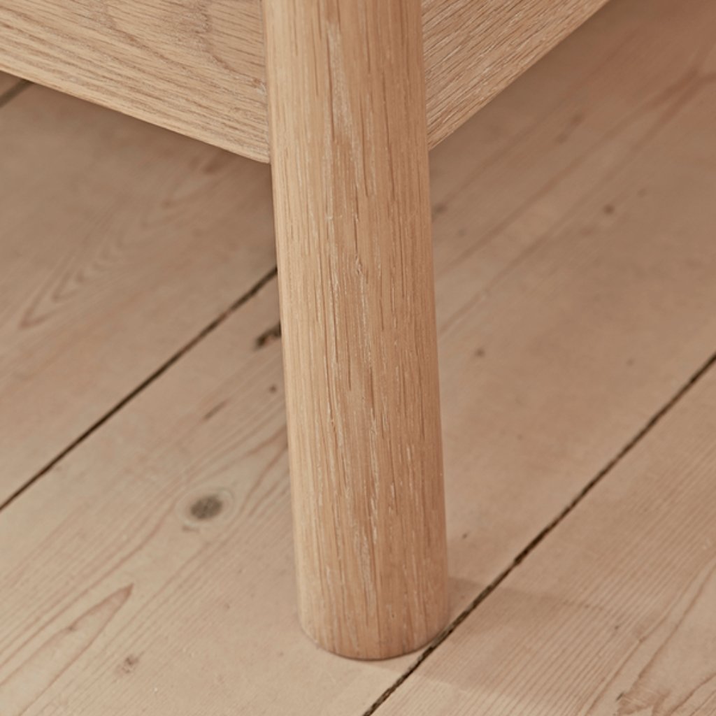 Ella Scandinavian Style Oak Wood Bed - Image 3