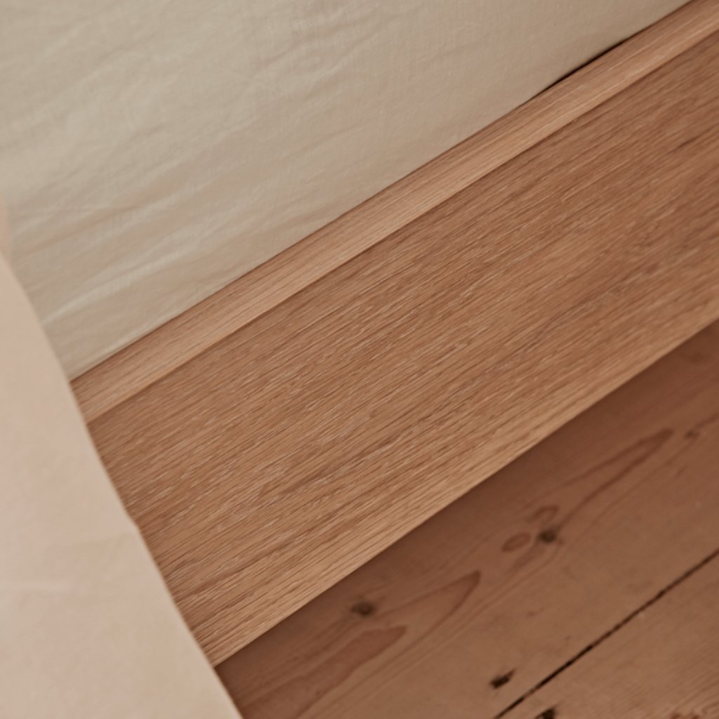 Ella Scandinavian Style Oak Wood Bed - Image 4