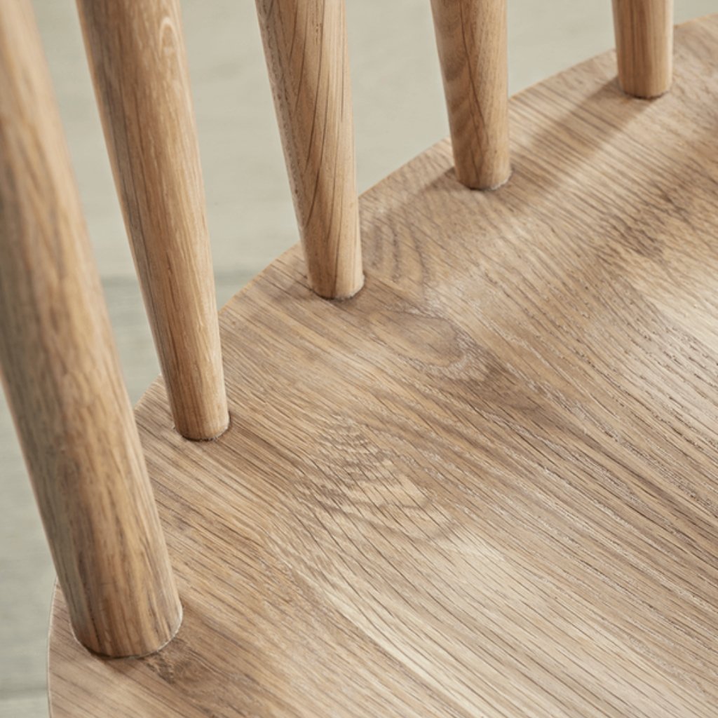 Ella Scandinavian Style Oak Wood Dining Chair - Image 6