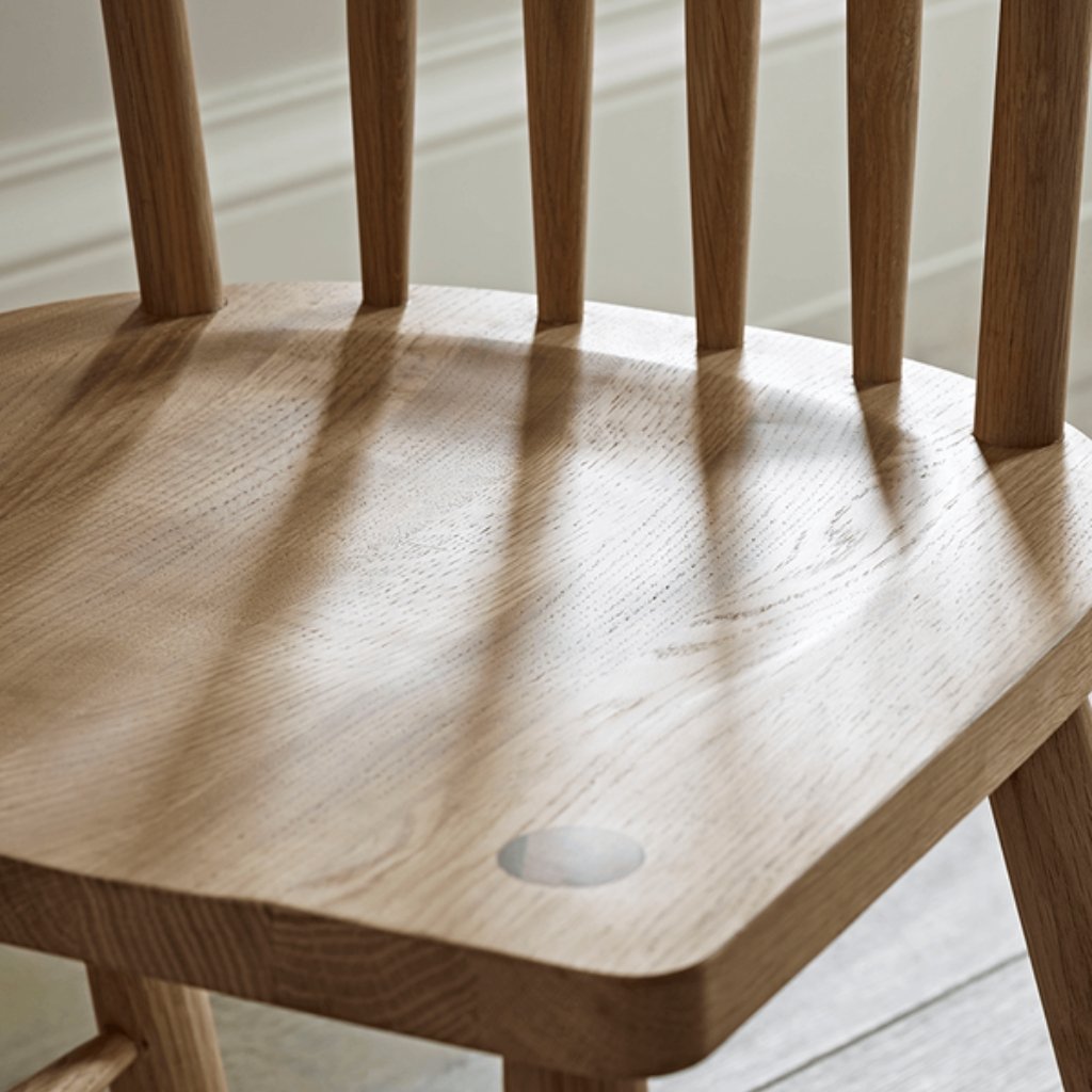 Ella Scandinavian Style Oak Wood Dining Chair - Image 2