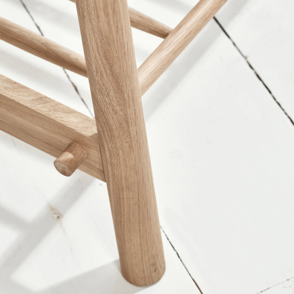 Ella Scandinavian Style Oak Wood Clothes Hanger - Image 3