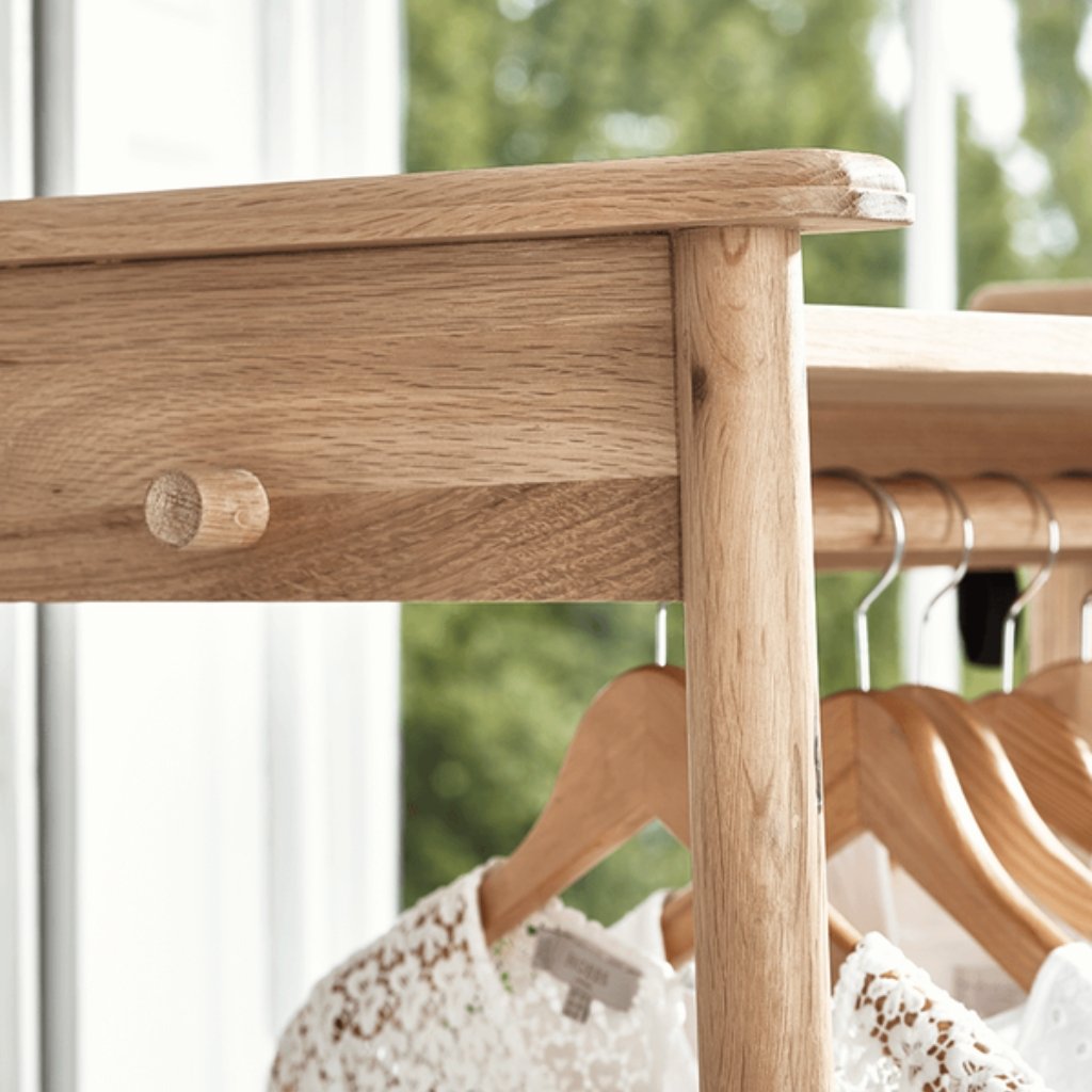 Ella Scandinavian Style Oak Wood Clothes Hanger - Image 2