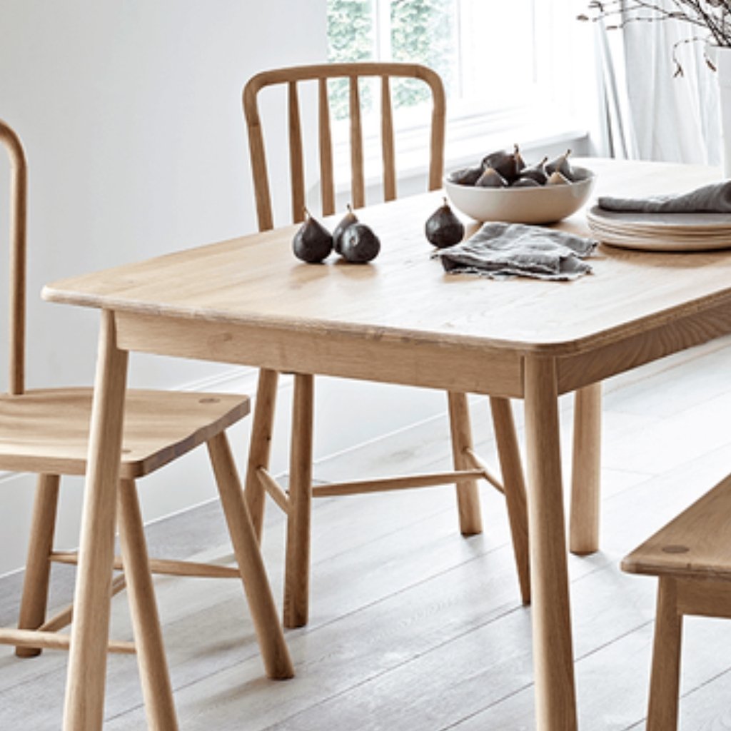 Ella Scandinavian Style Oak Wood Dining Set - Image 4