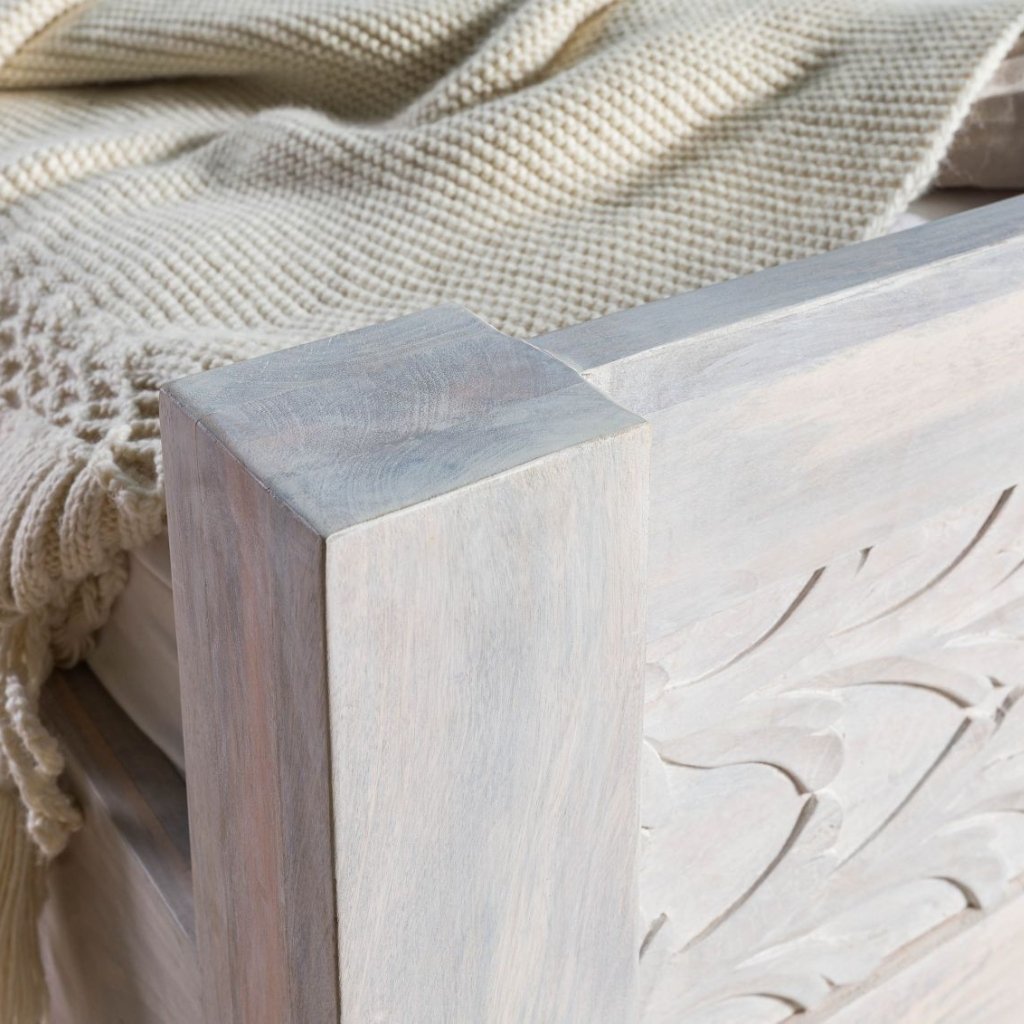 Persia Solid Wood Carved Bed - Image 4