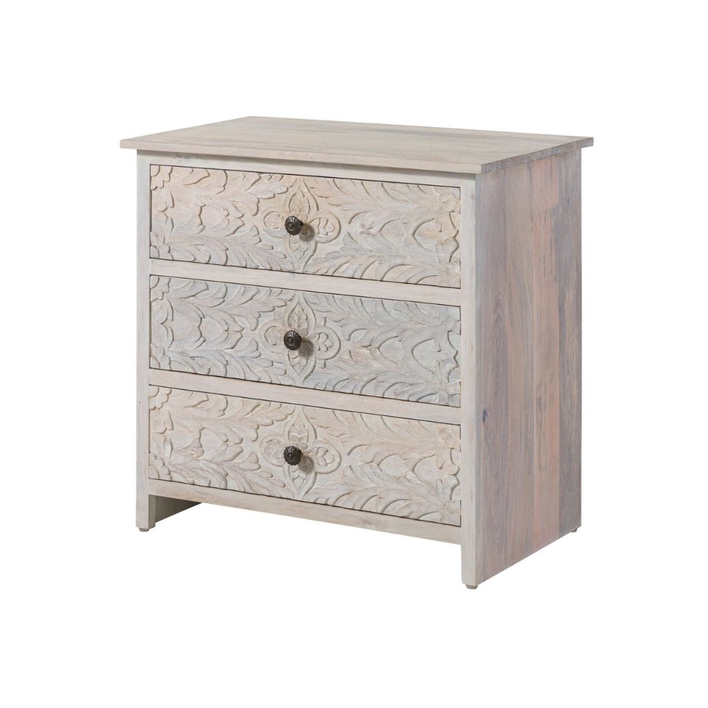 Persia Solid Wood Carved Chest of Drawers - Image 8