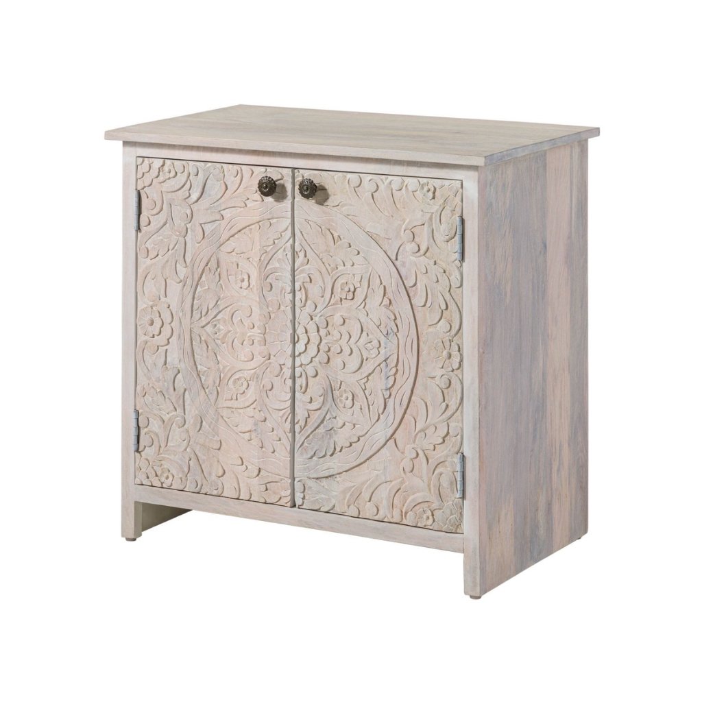 Persia Solid Wood Carved Two Door Cabinet - Image 8