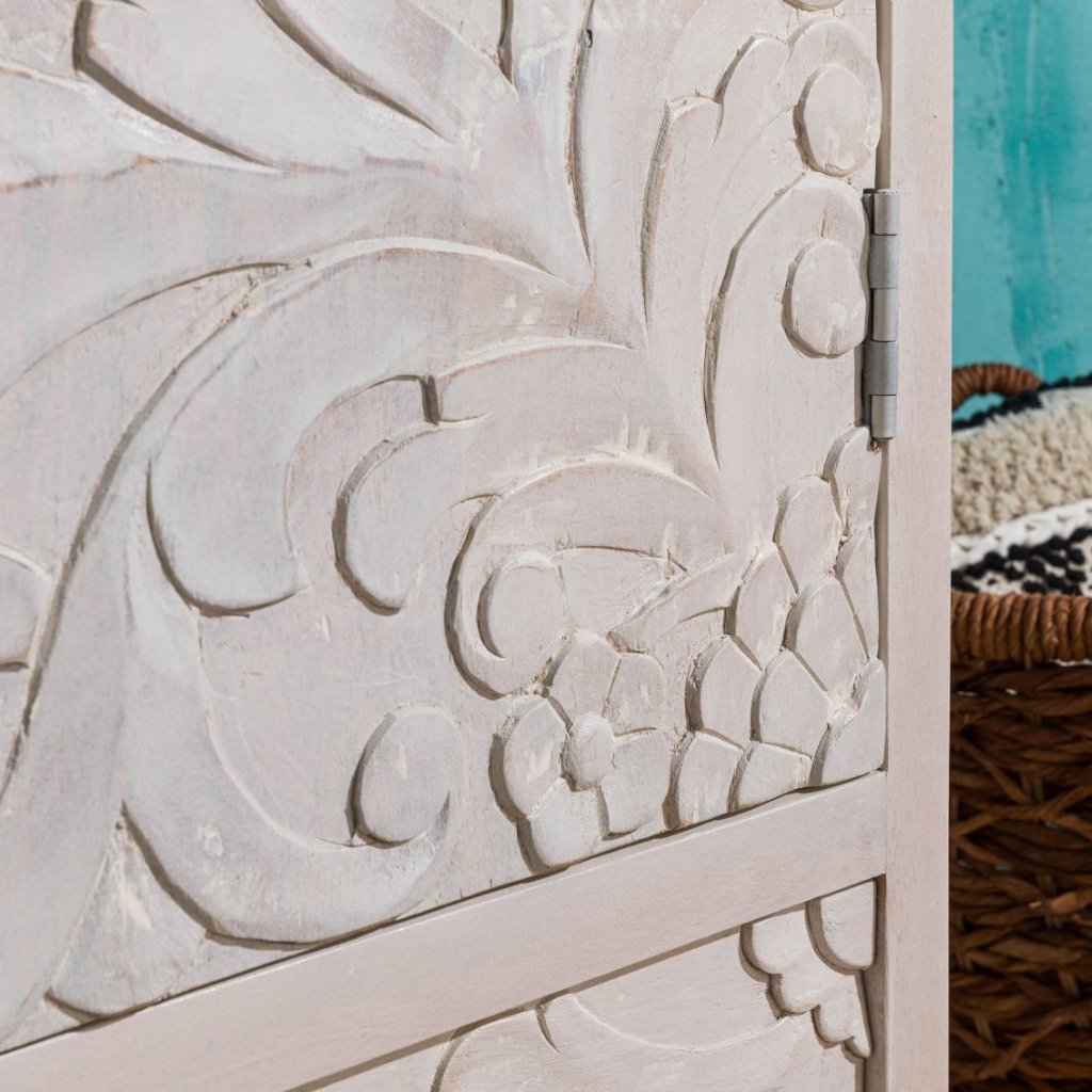 Persia Solid Wood Carved Wardrobe - Image 7
