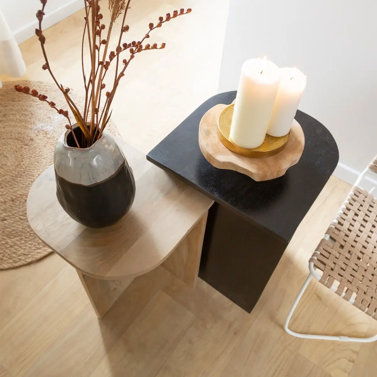 Albert Solid Wood Nesting Coffee Table Set - Image 6