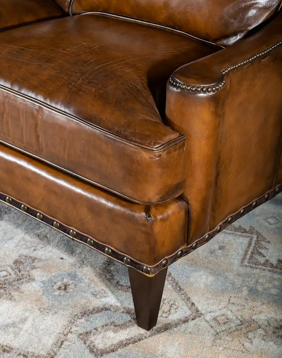 Mosaic Leather Sofa - Image 5