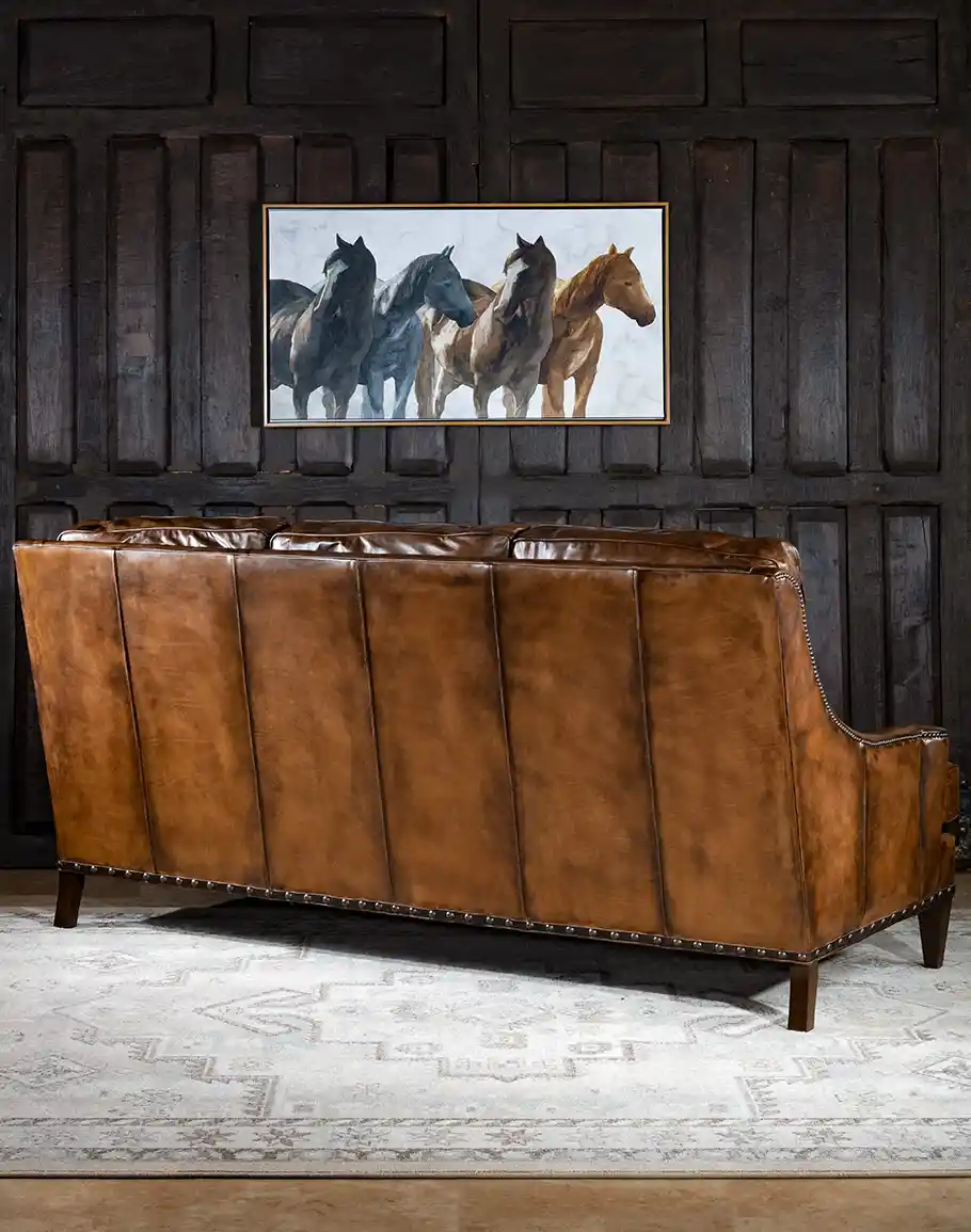 Mosaic Leather Sofa - Image 4