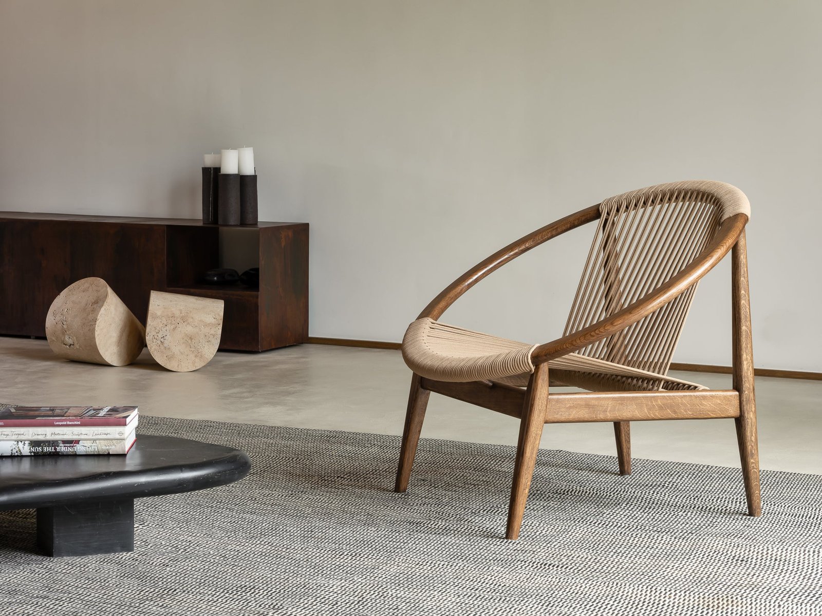 Celine Premium Solid Wood Lounge Chair - Image 3