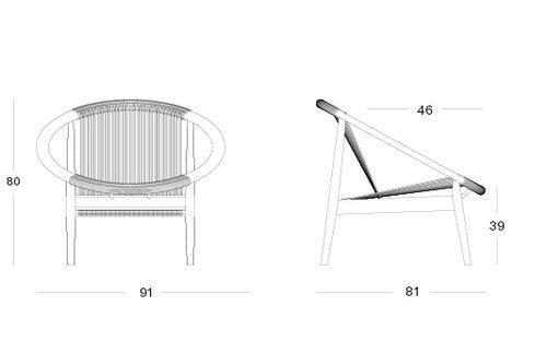 Celine Premium Solid Wood Lounge Chair - Image 6