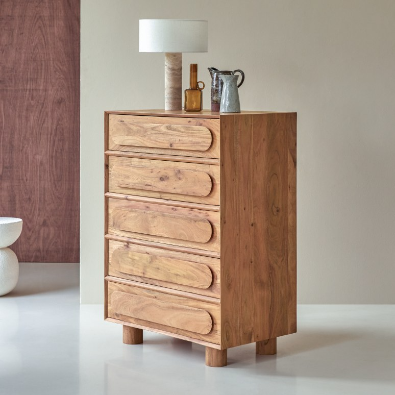 Cisco Solid Acacia Wood Chest Of Drawer - Image 4