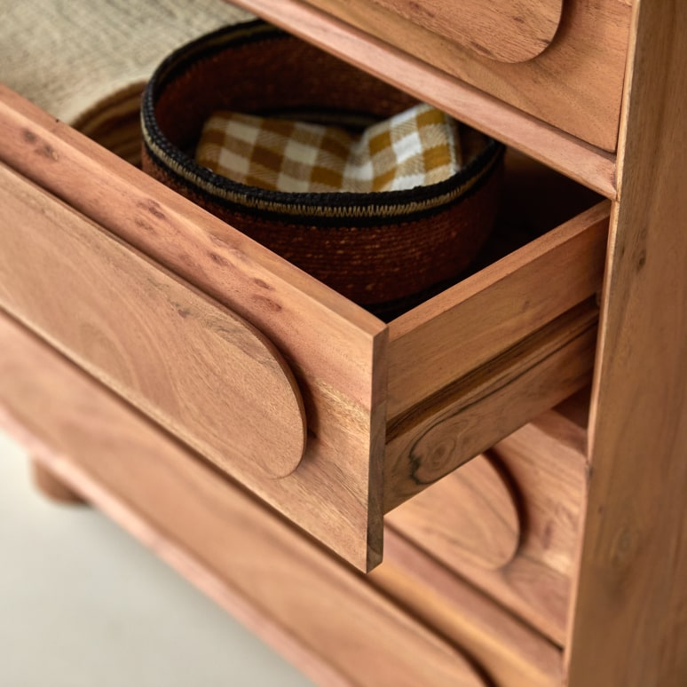 Cisco Solid Acacia Wood Chest Of Drawer - Image 6