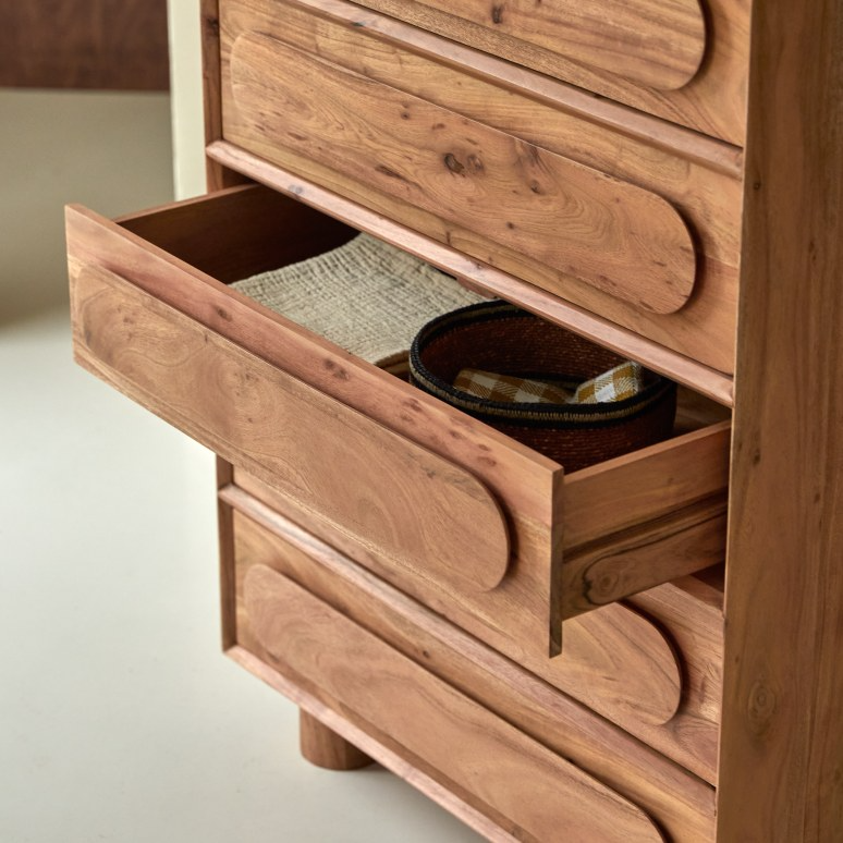 Cisco Solid Acacia Wood Chest Of Drawer - Image 7