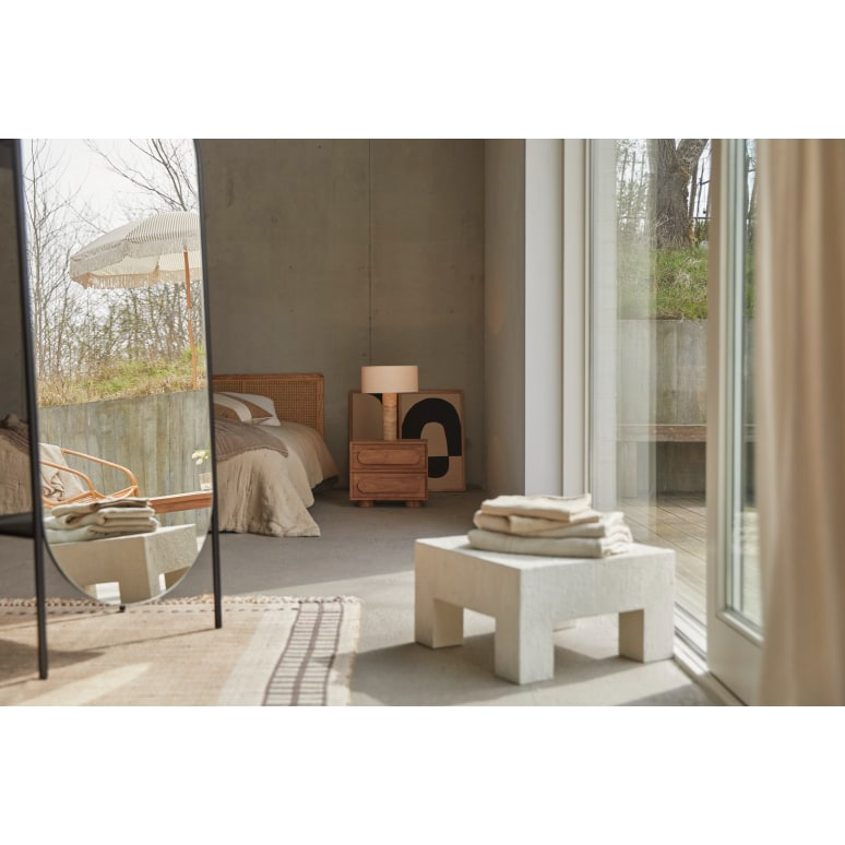 Cisco Two-Drawer Premium Acacia Wood Bedside - Image 7