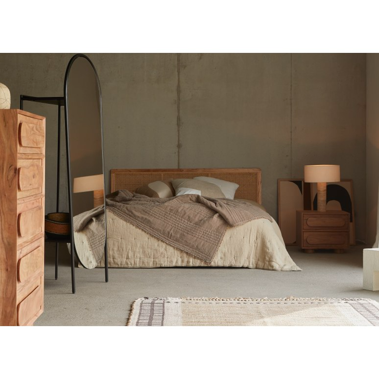 Cisco Two-Drawer Premium Acacia Wood Bedside - Image 8