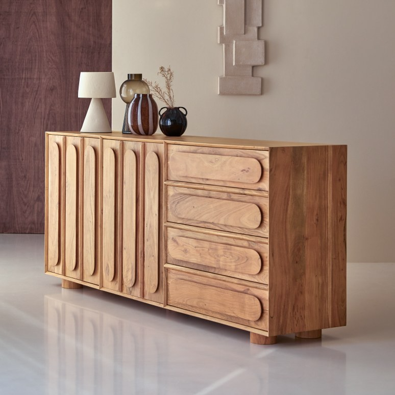 Cisco Solid Acacia Wood Sideboard - Image 3