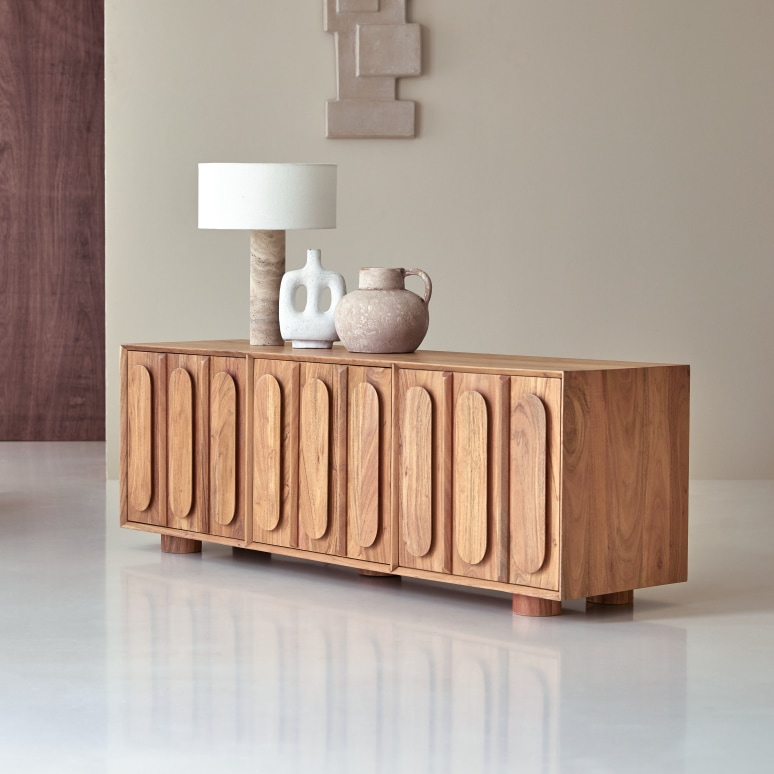 Cisco Premium Acacia Wood TV Unit - Image 4