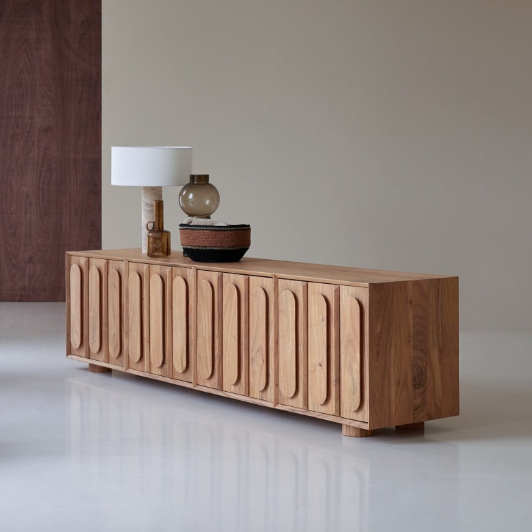 Cisco Premium Acacia Wood TV Unit #02 - Image 4