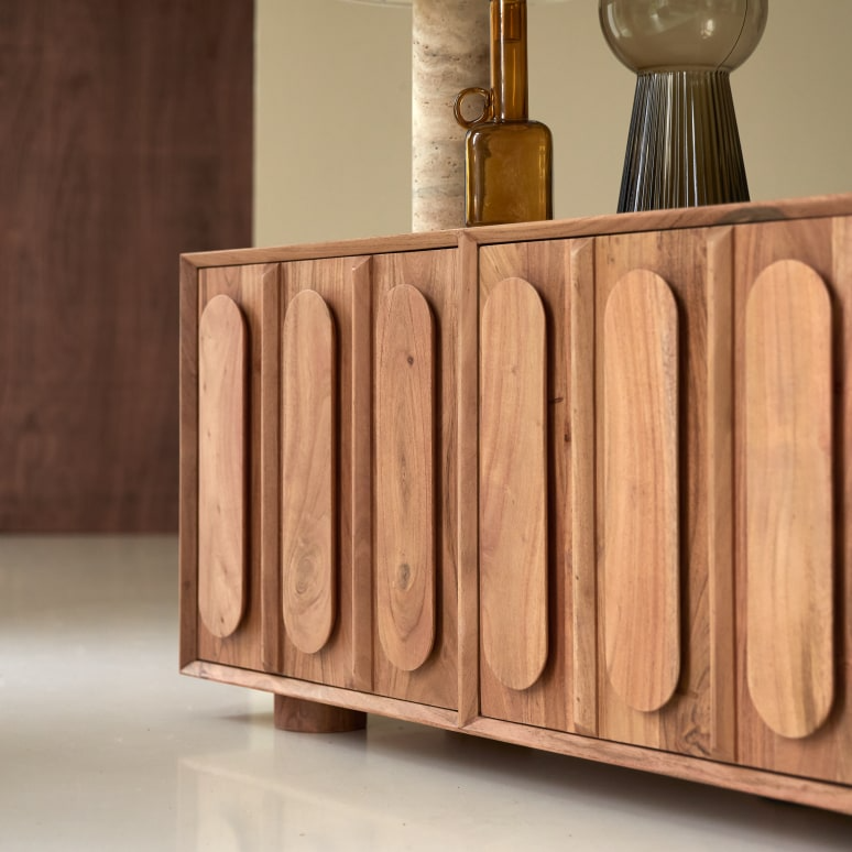 Cisco Premium Acacia Wood TV Unit #02 - Image 5