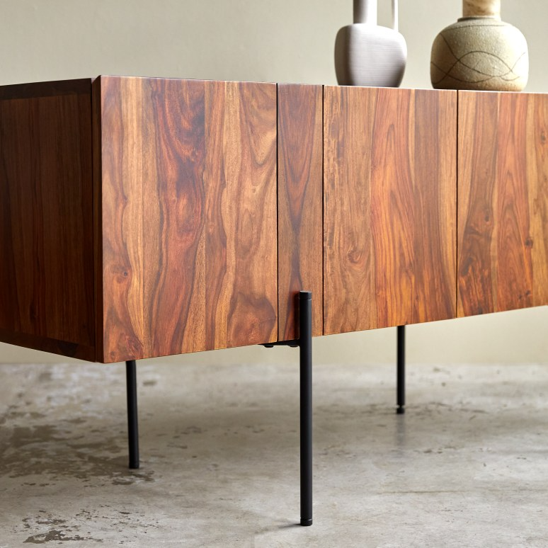 Tolka Solid Sheesham Tall Sideboard #04 - Image 6