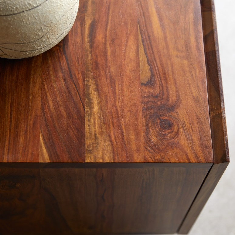 Tolka Solid Sheesham Wood Low Sideboard - Image 3