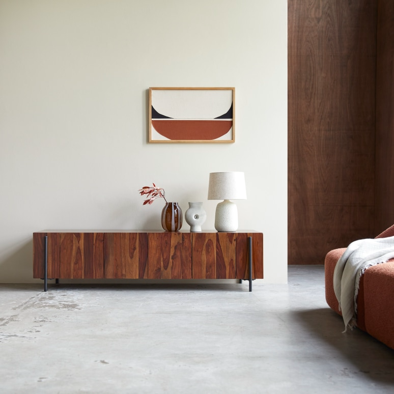 Tolka Solid Sheesham Wood Low TV Unit - Image 6