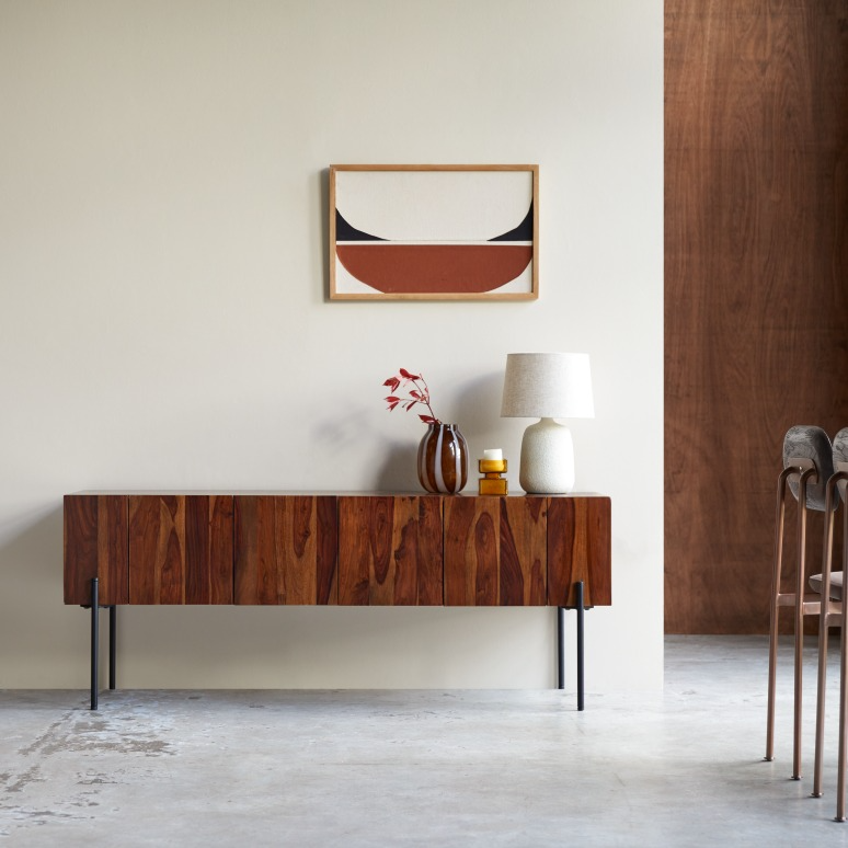 Tolka Solid Sheesham Wood Tall Tv Unit #01 - Image 4