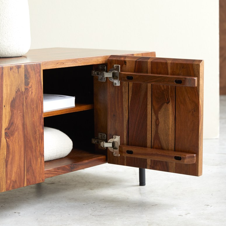 Tolka Solid Sheesham Wood Tall Tv Unit #01 - Image 5