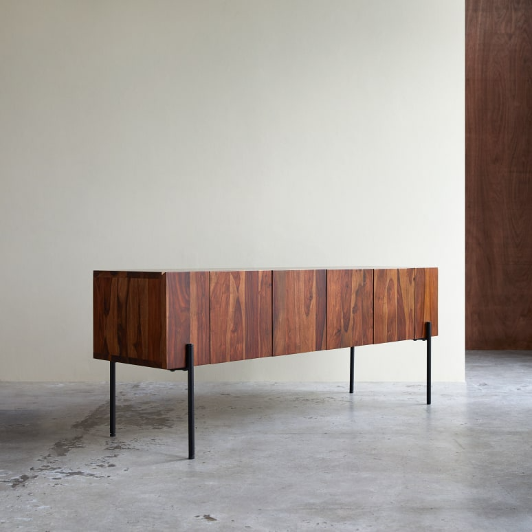 Tolka Solid Sheesham Wood Tall Tv Unit #01 - Image 6