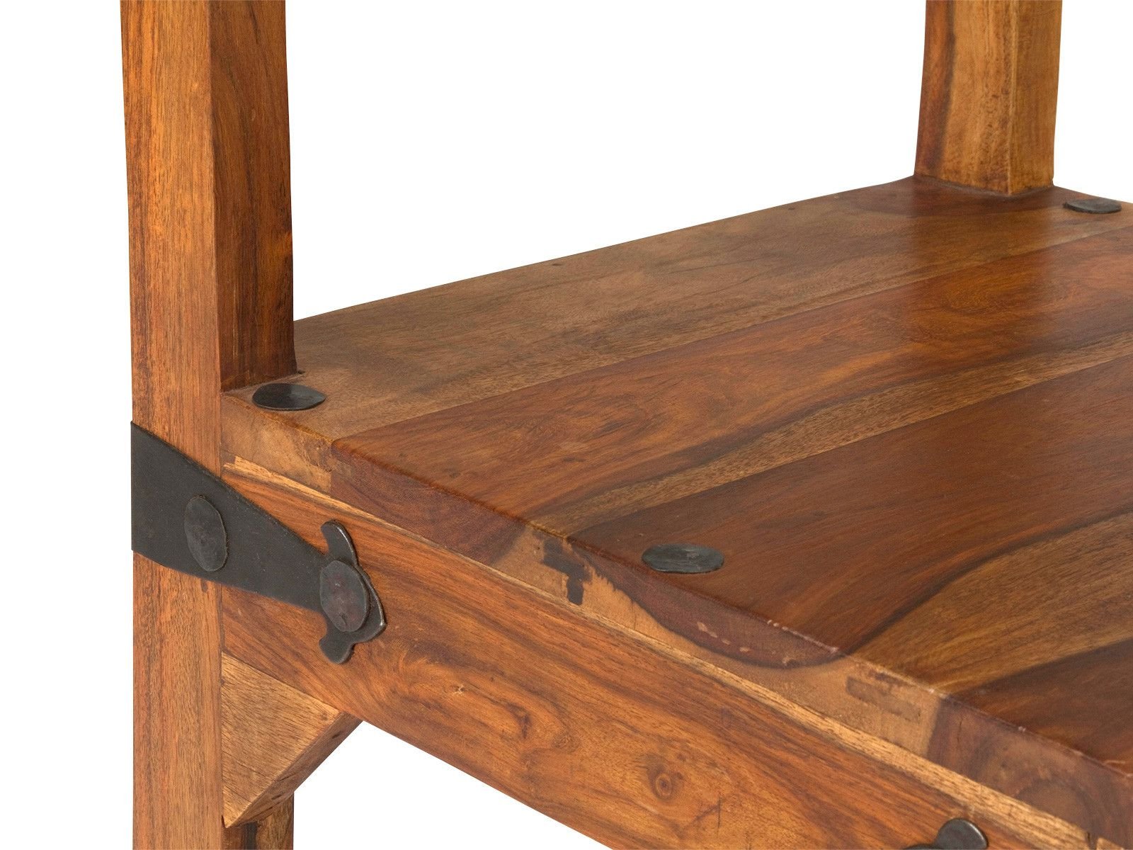 Rustic Set of 2 Solid Wood Chairs #08 - Image 5