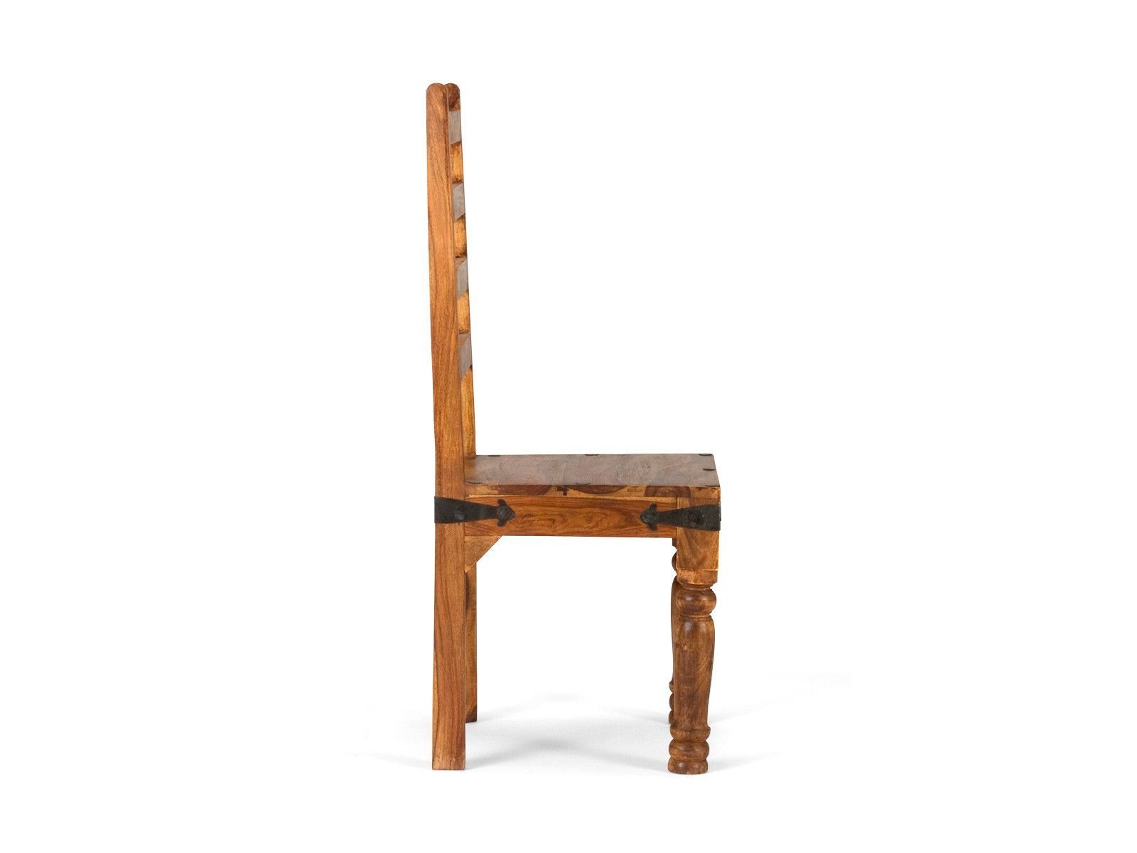 Rustic Set of 2 Solid Wood Chairs #08 - Image 3