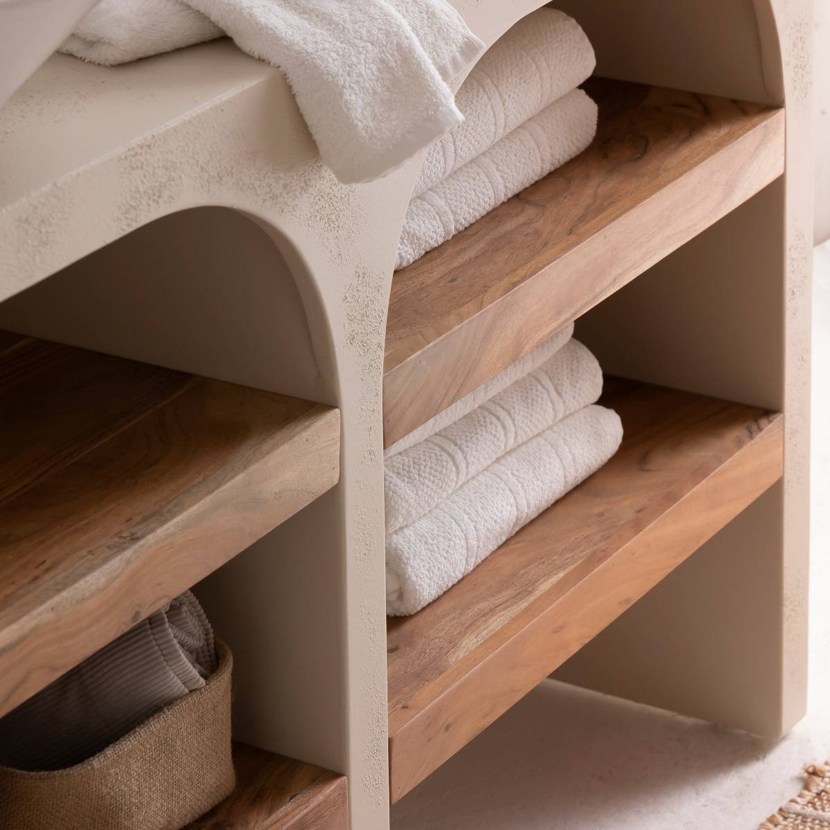 Fade Natural Solid Wood Vanity Unit - Image 6