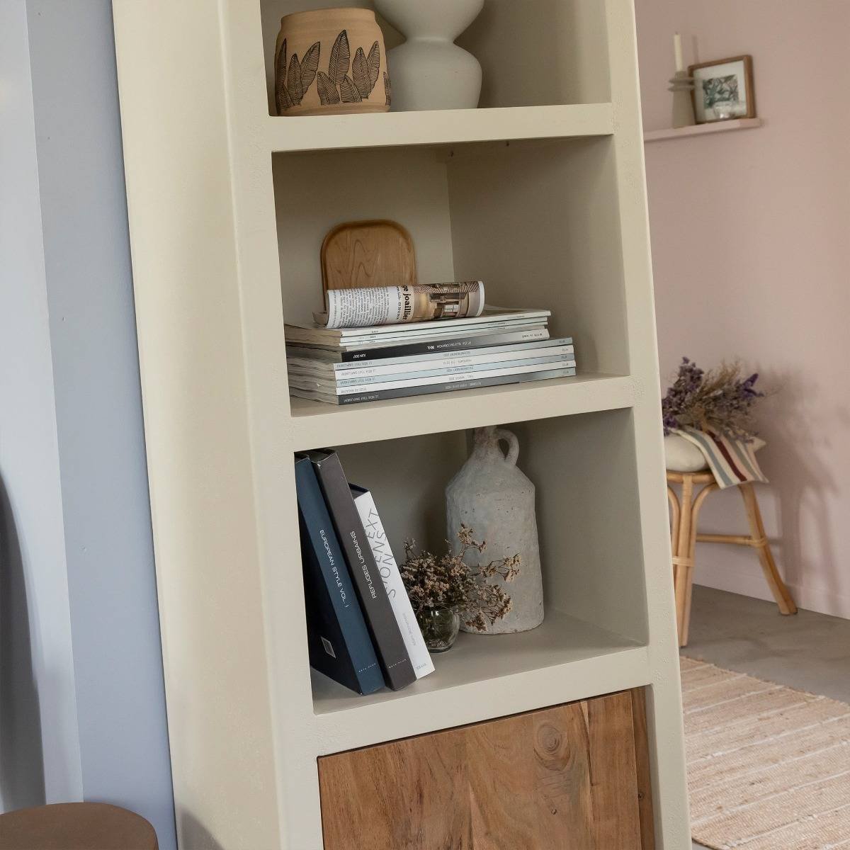 Fade Natural Solid Wood Display Shelve Unit - Image 2