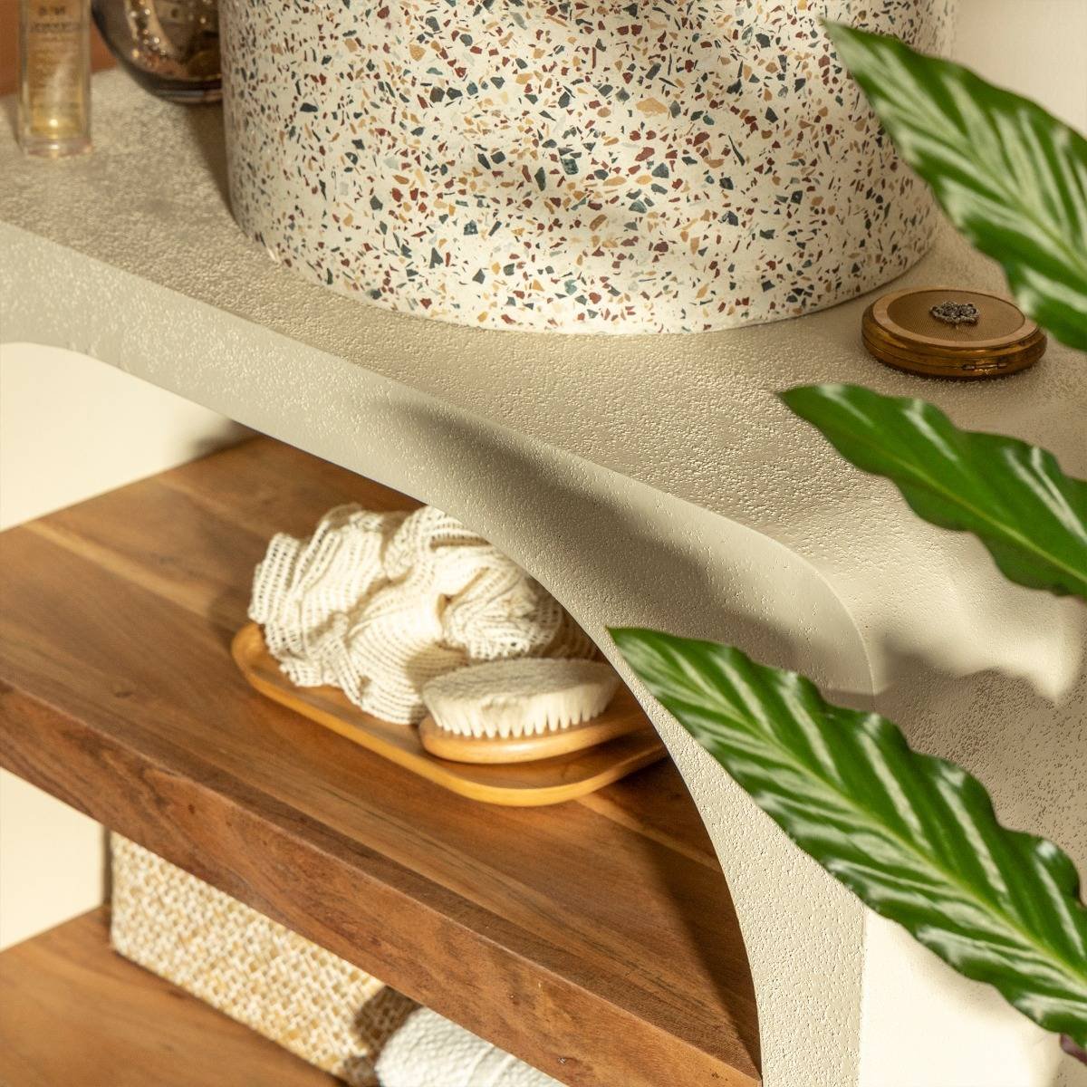 Fade Natural Solid Wood Small Vanity Unit - Image 3