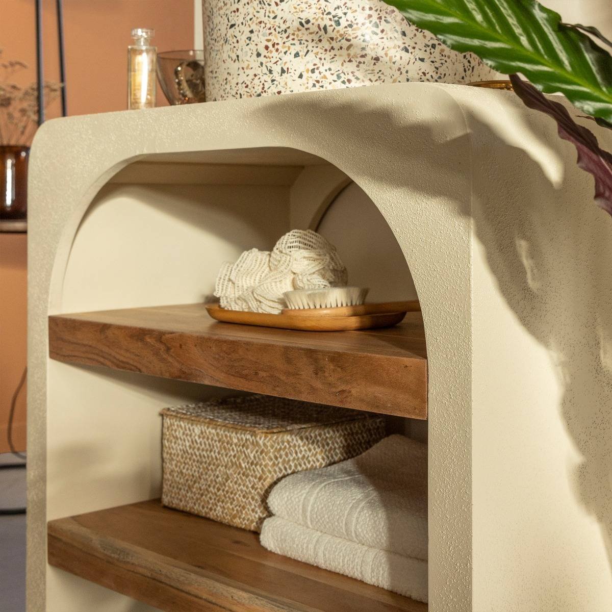 Fade Natural Solid Wood Small Vanity Unit - Image 8