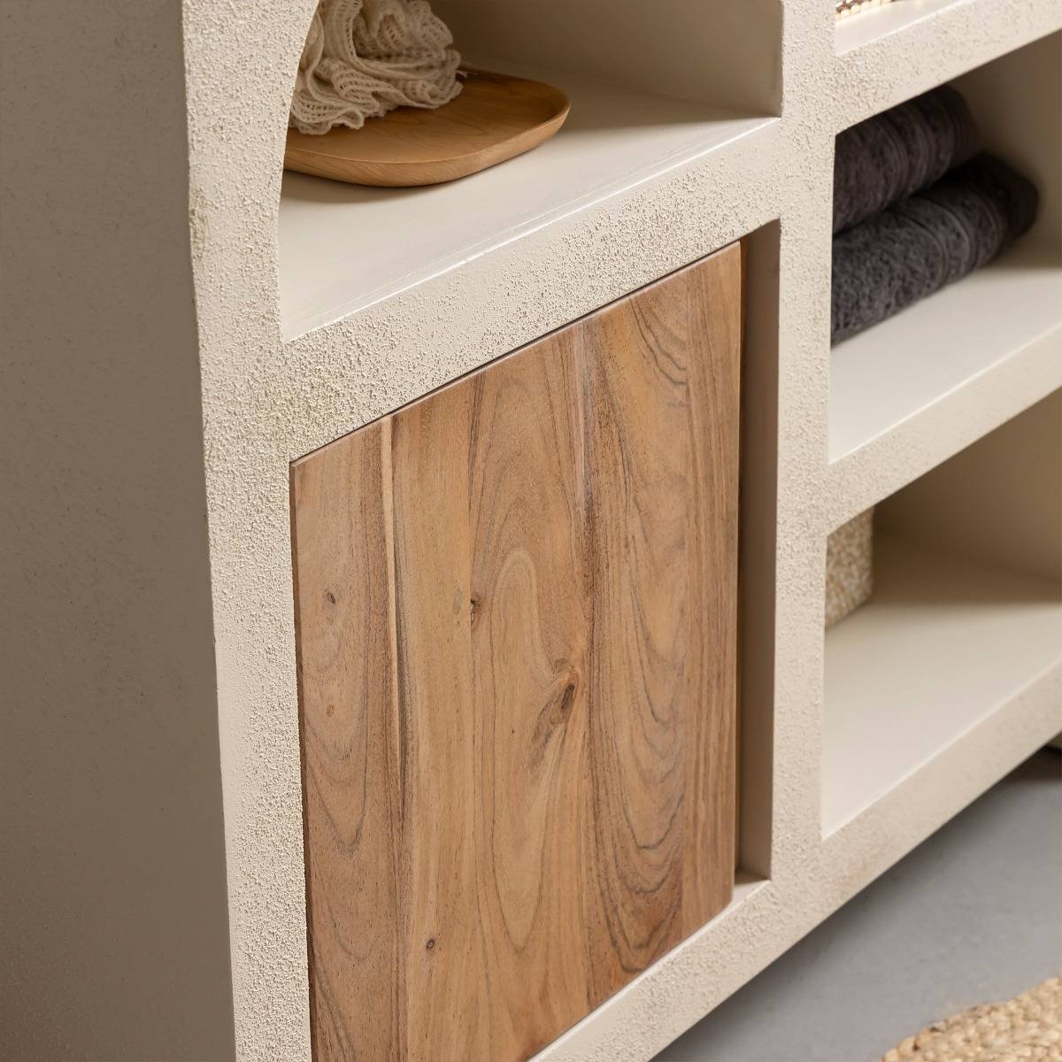 Fade Natural Solid Wood Vanity Cabinet - Image 5