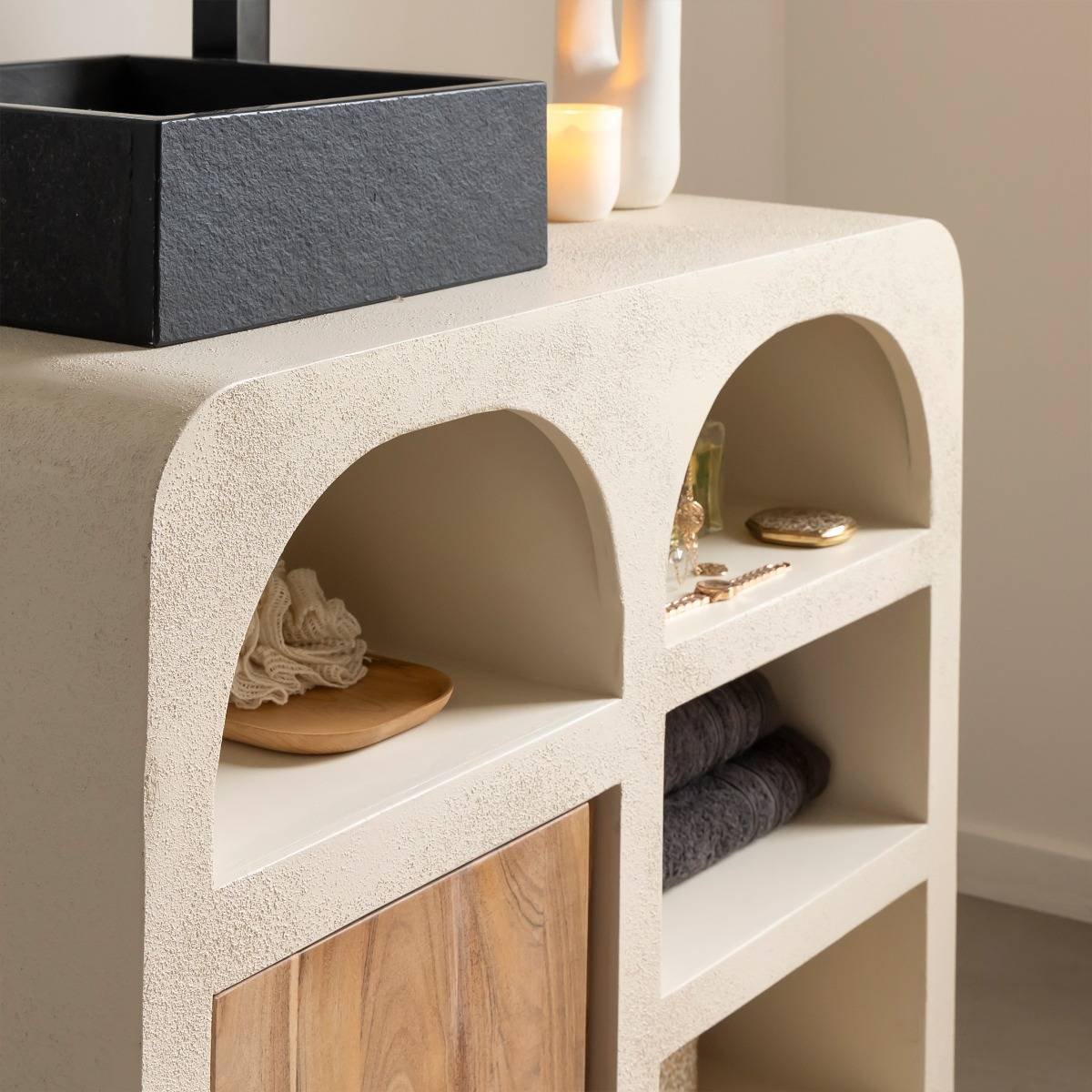 Fade Natural Solid Wood Vanity Cabinet - Image 8