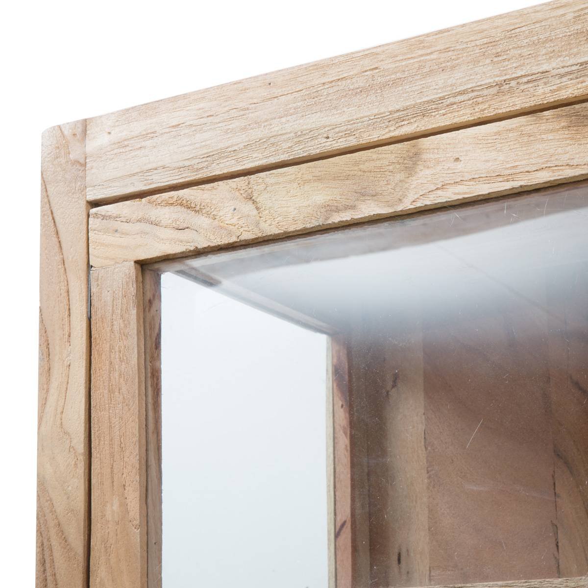 Albert Acacia Wood And Metal Display Cabinet - Image 5