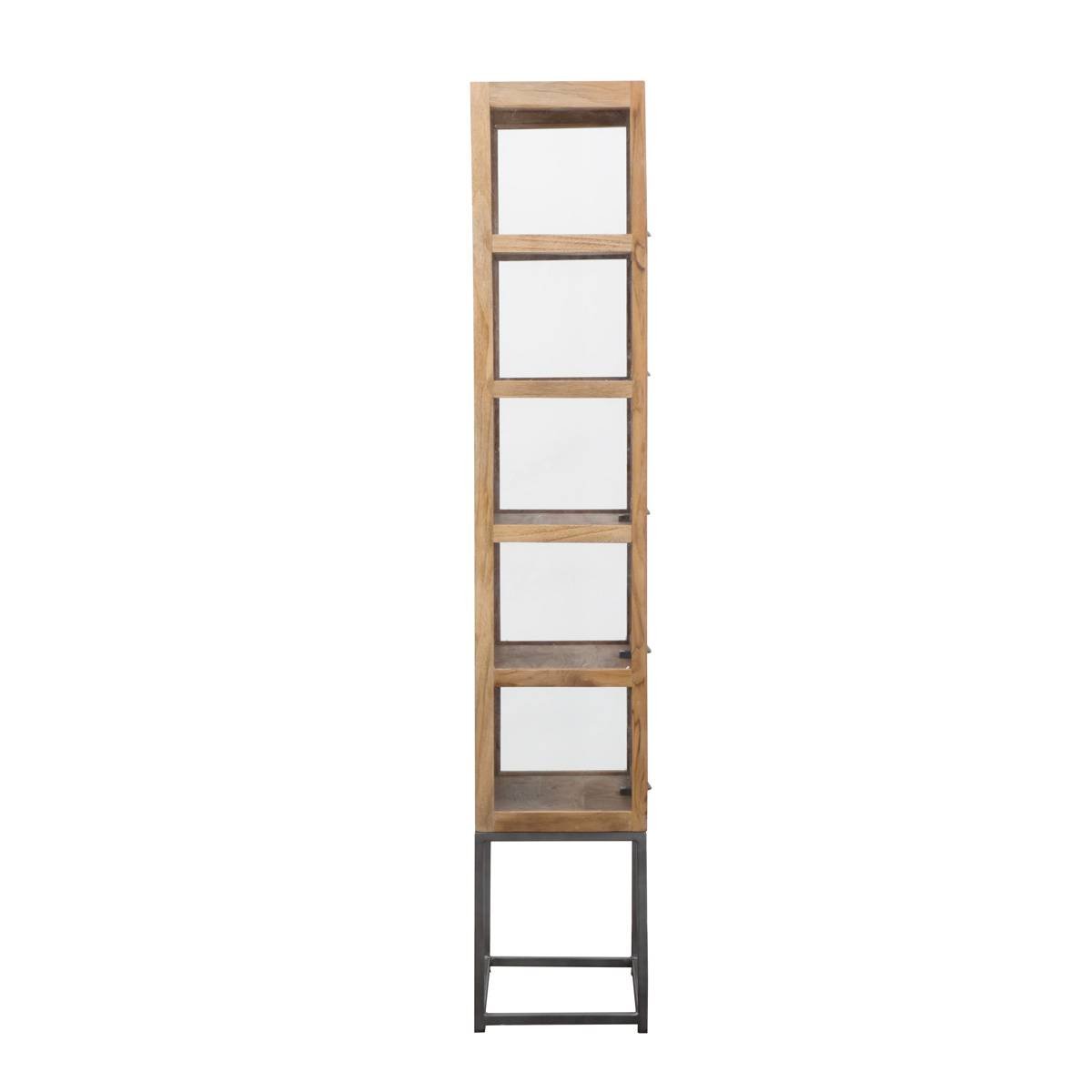 Albert Acacia Wood And Metal Display Cabinet - Image 6