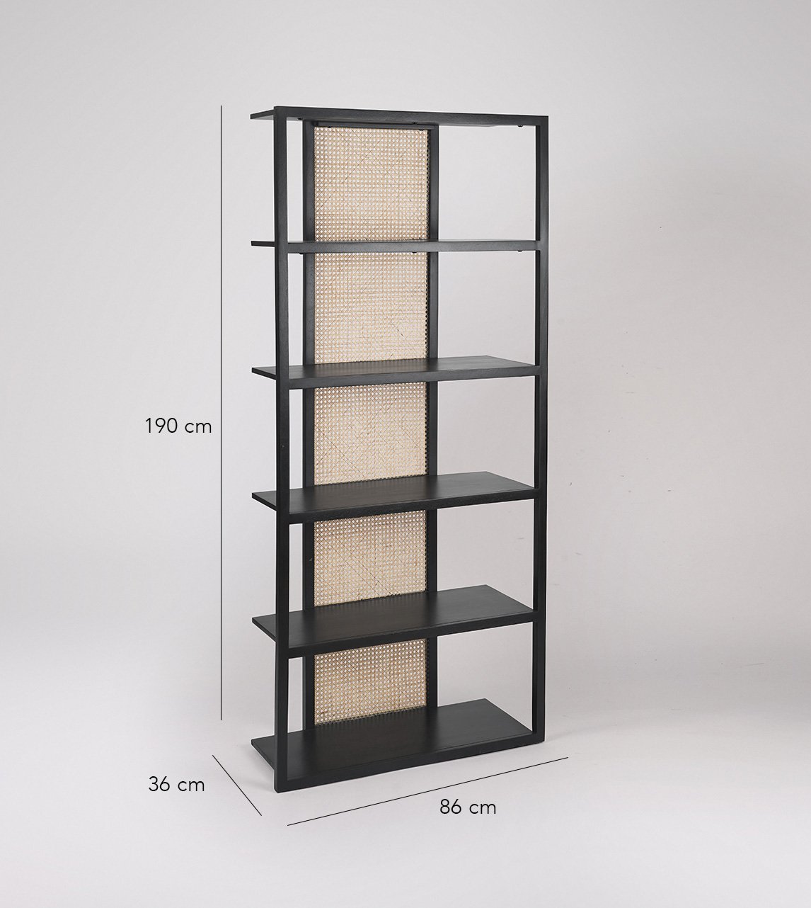 Rattan Black Shelving Unit - Image 5