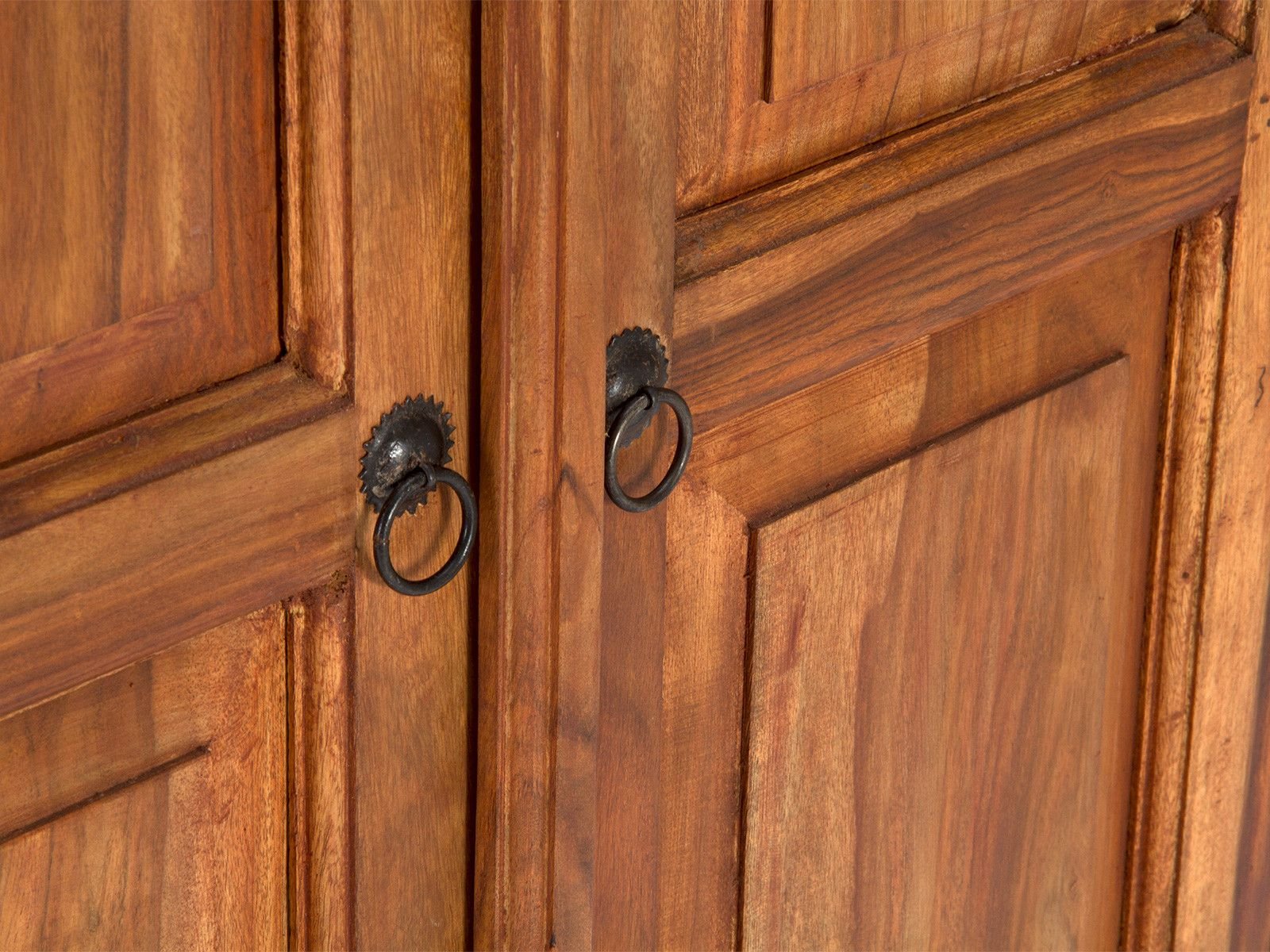 Rustic Solid Wood Wardrobe Cabinet - Image 7