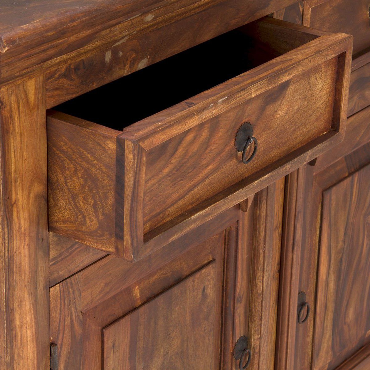 Rustic Solid Sheesham Wood Sideboard #02 - Image 9